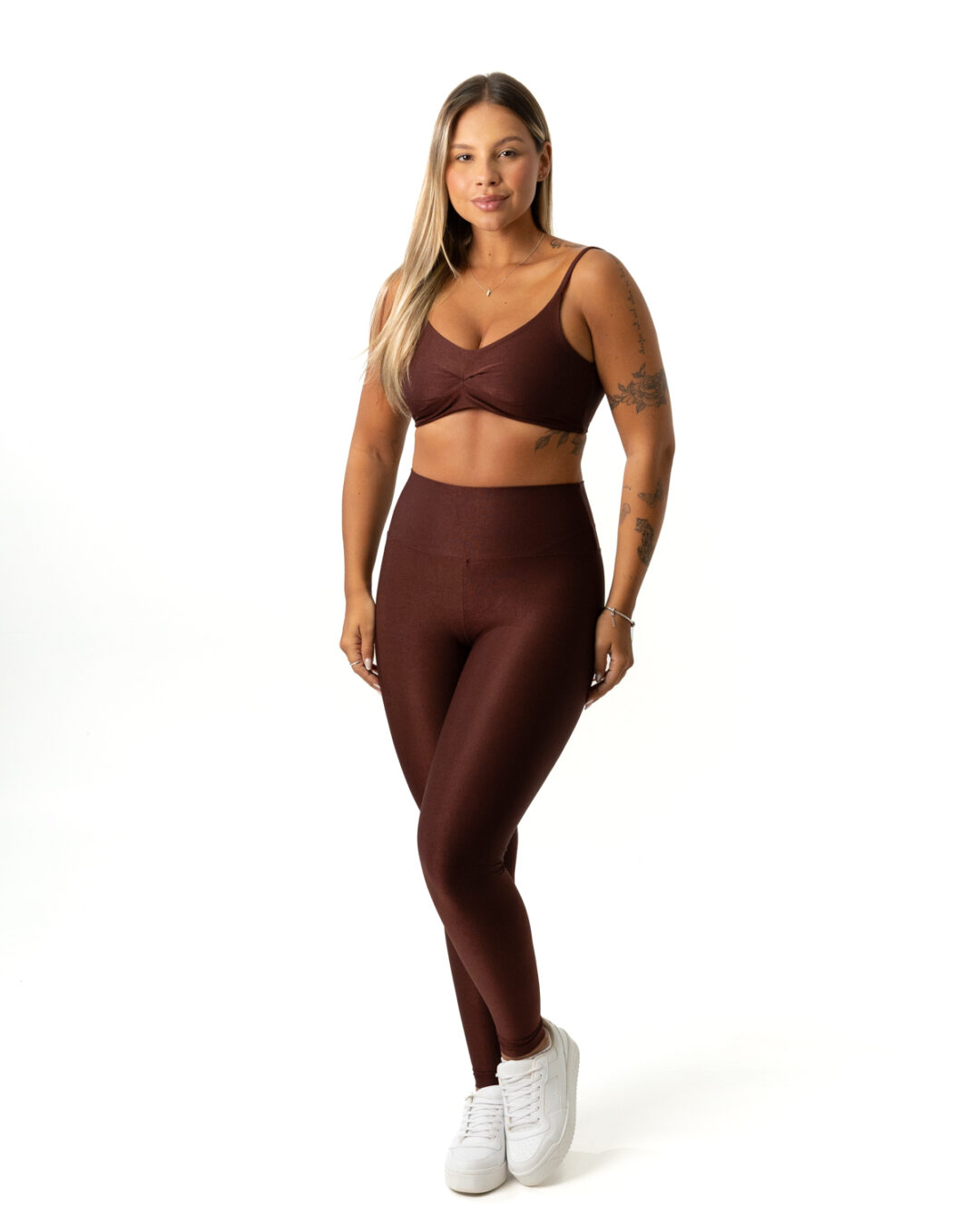 Legging Básica + Top Lívia - Compressão Cacau