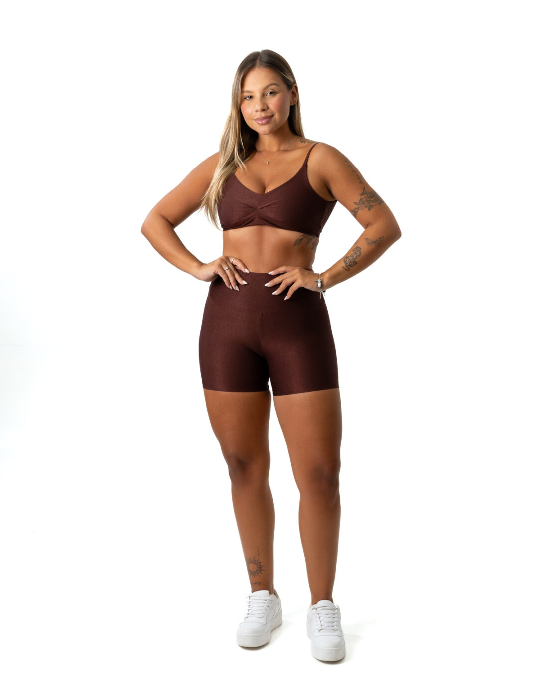 Short Básico + Top Lívia - Compressão Cacau - M