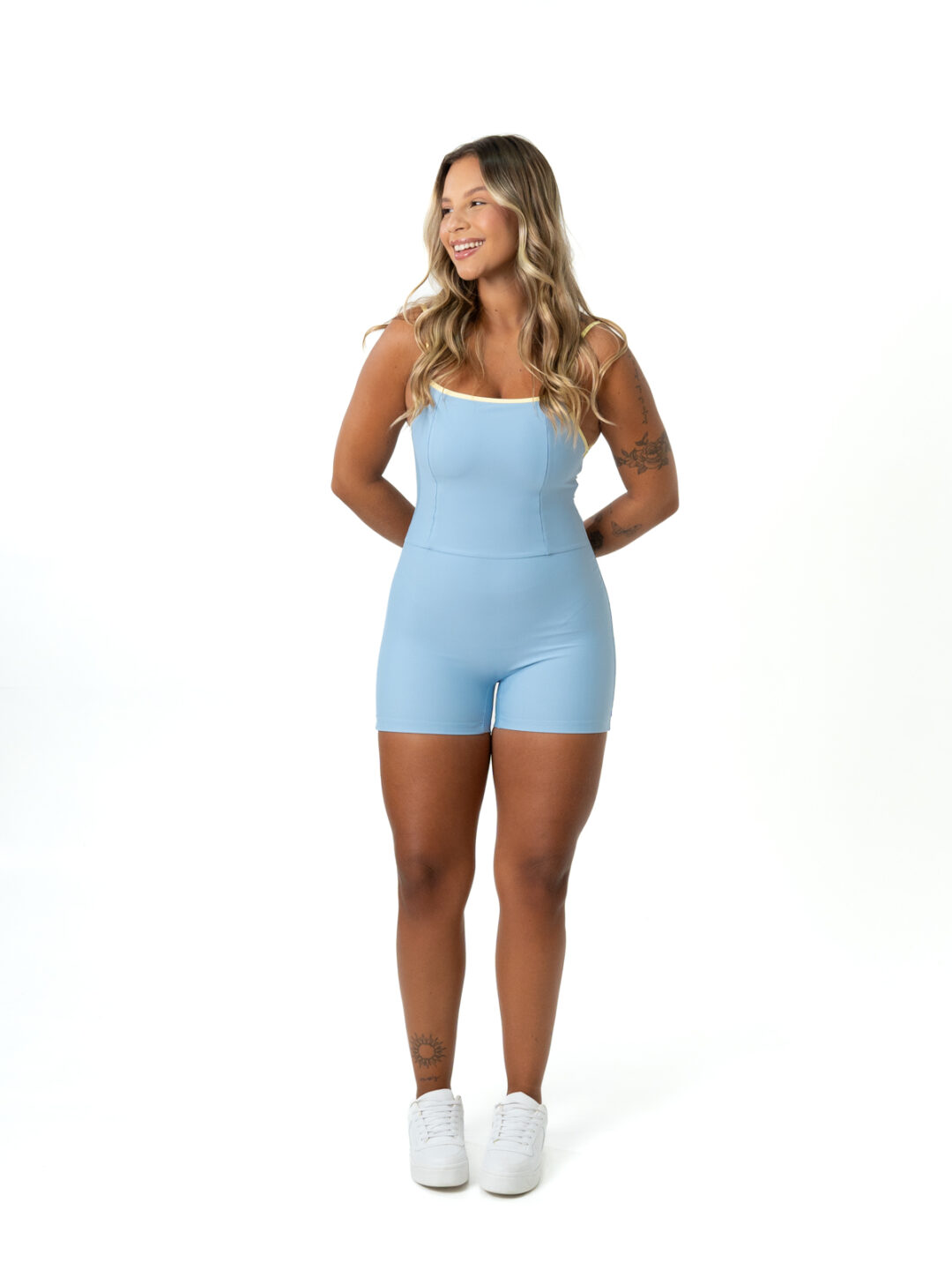 Macaquinho Athletic - Light Blue Ice/Amarelo Candy