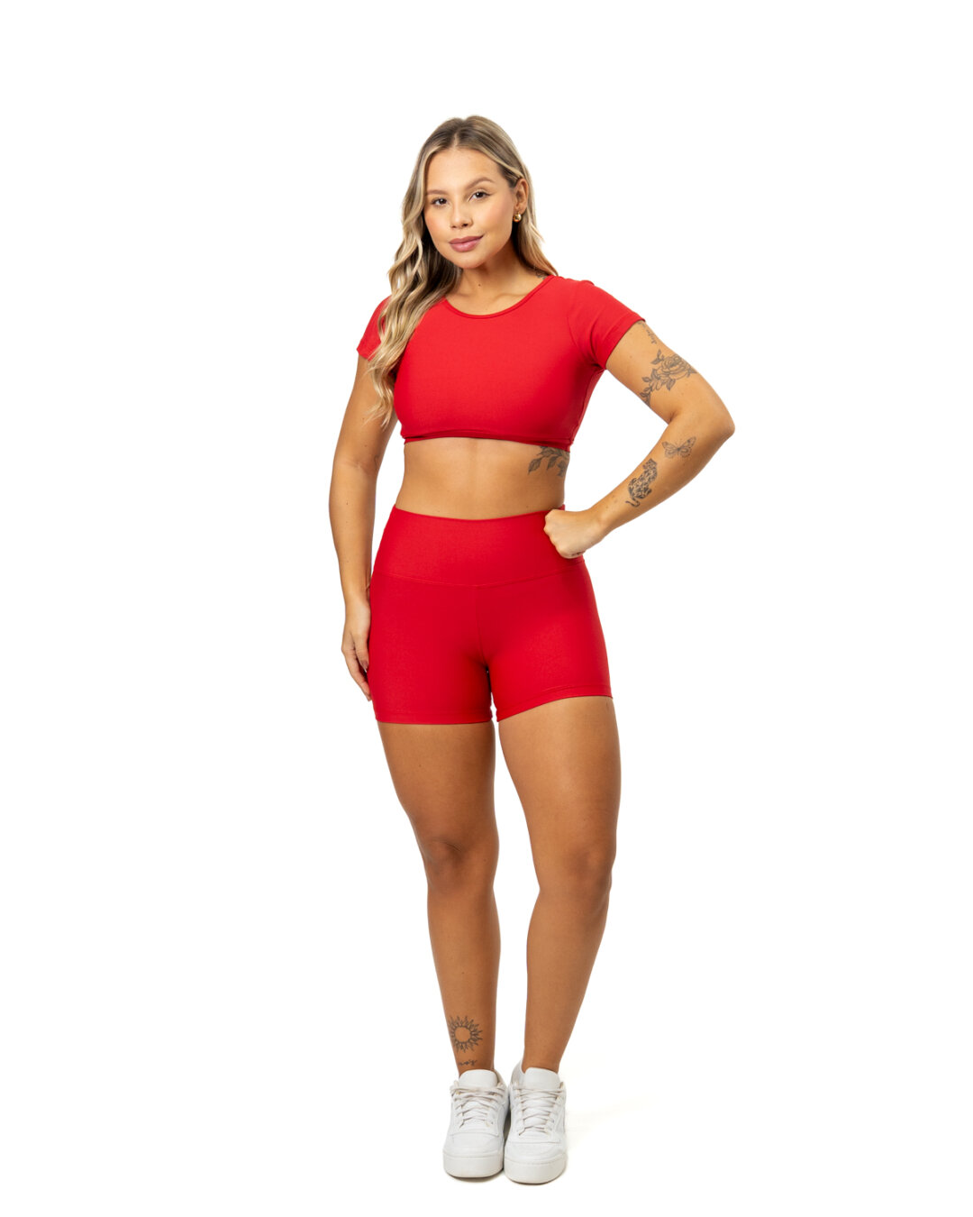 Short Básico + Top Alice - Light Vermelho
