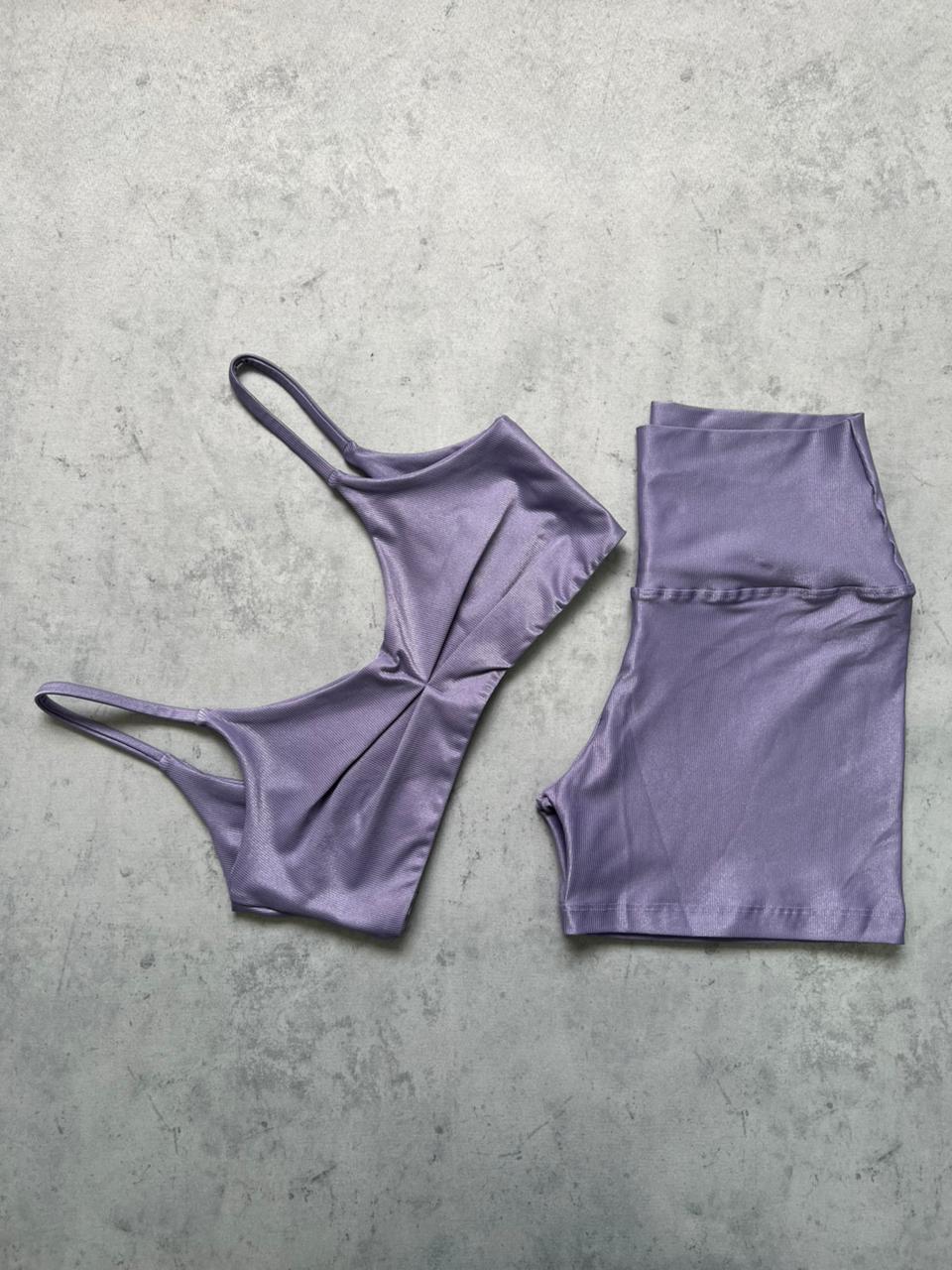Short Básico + Top Lívia - Compressão Mauve
