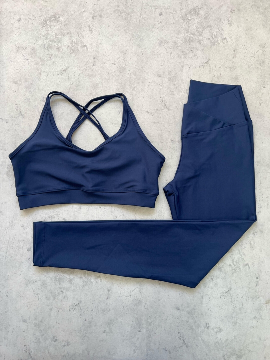 Legging Cós Cruzado + Top Luna - Light Azul Marinho