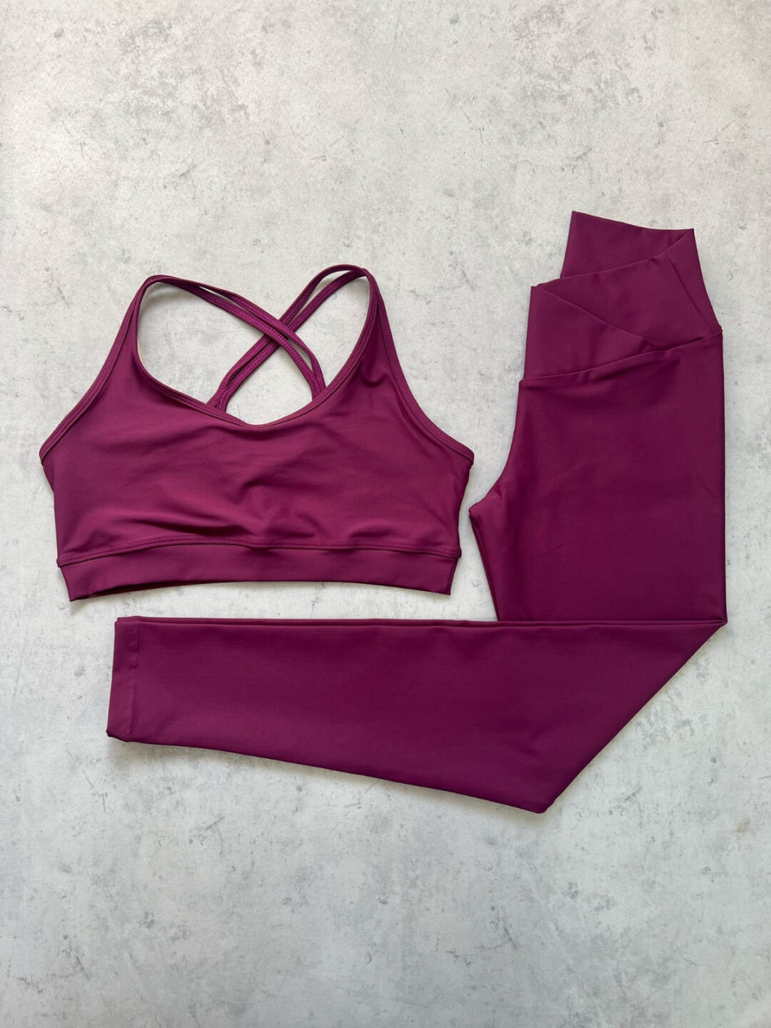 Legging Cós Cruzado + Top Luna - Light Malbec