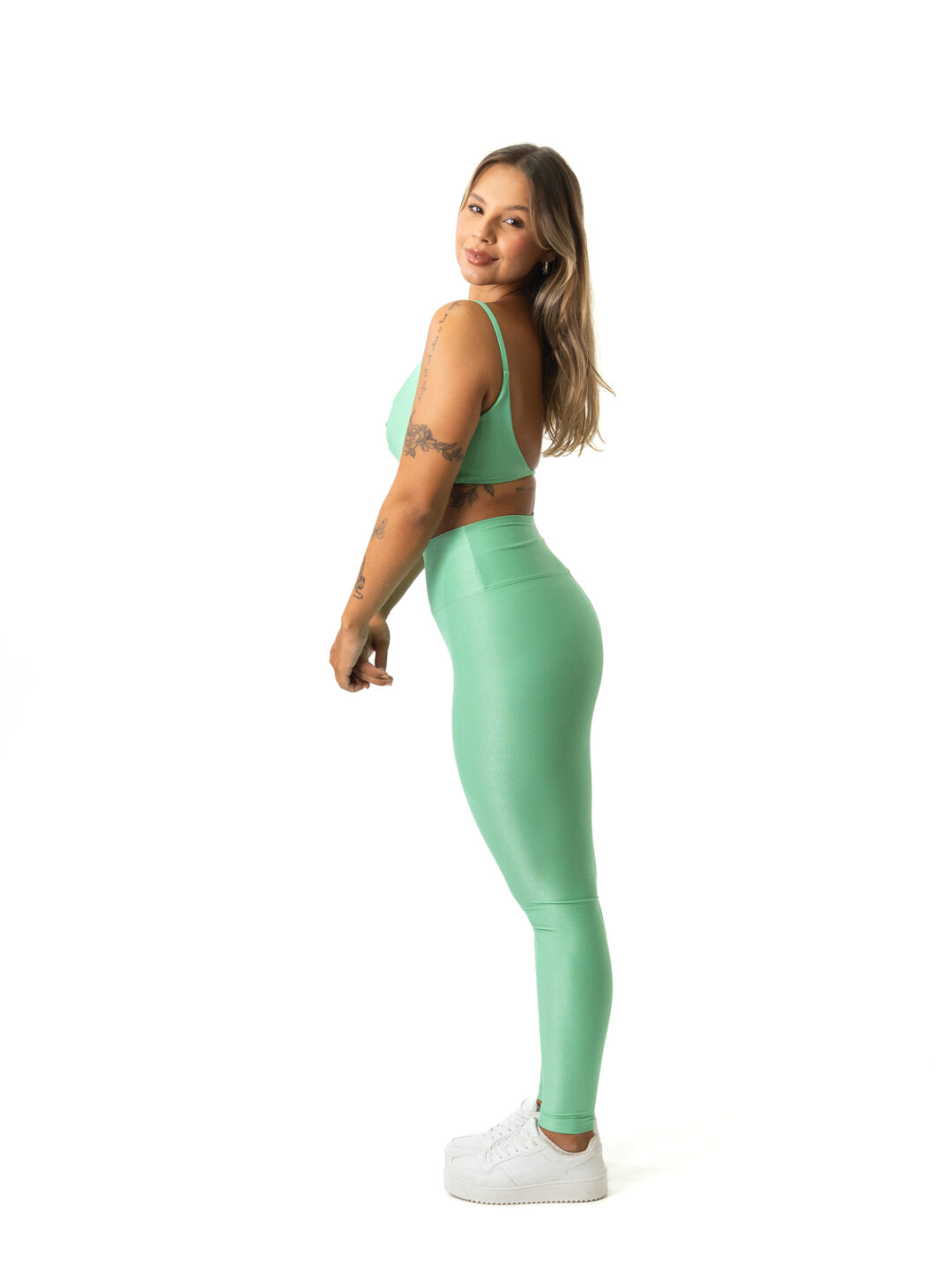 Legging Básica + Top Lívia - Compressão Verde Erva Doce - Image 2
