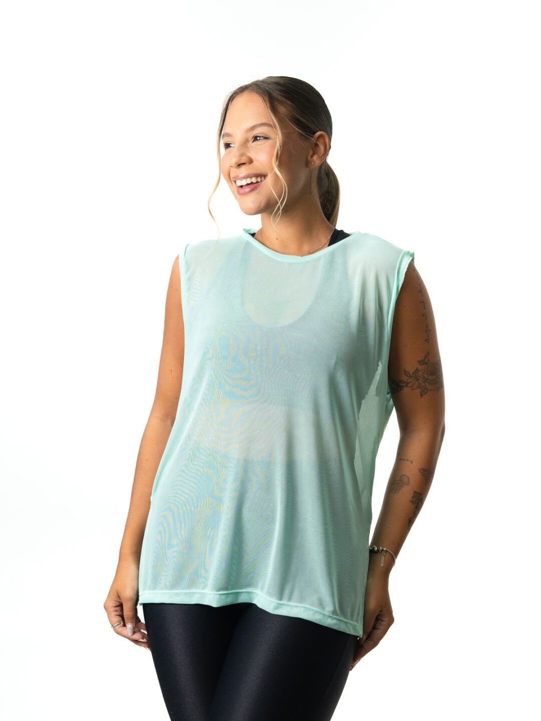 Regata Basic de Tule - Verde Água
