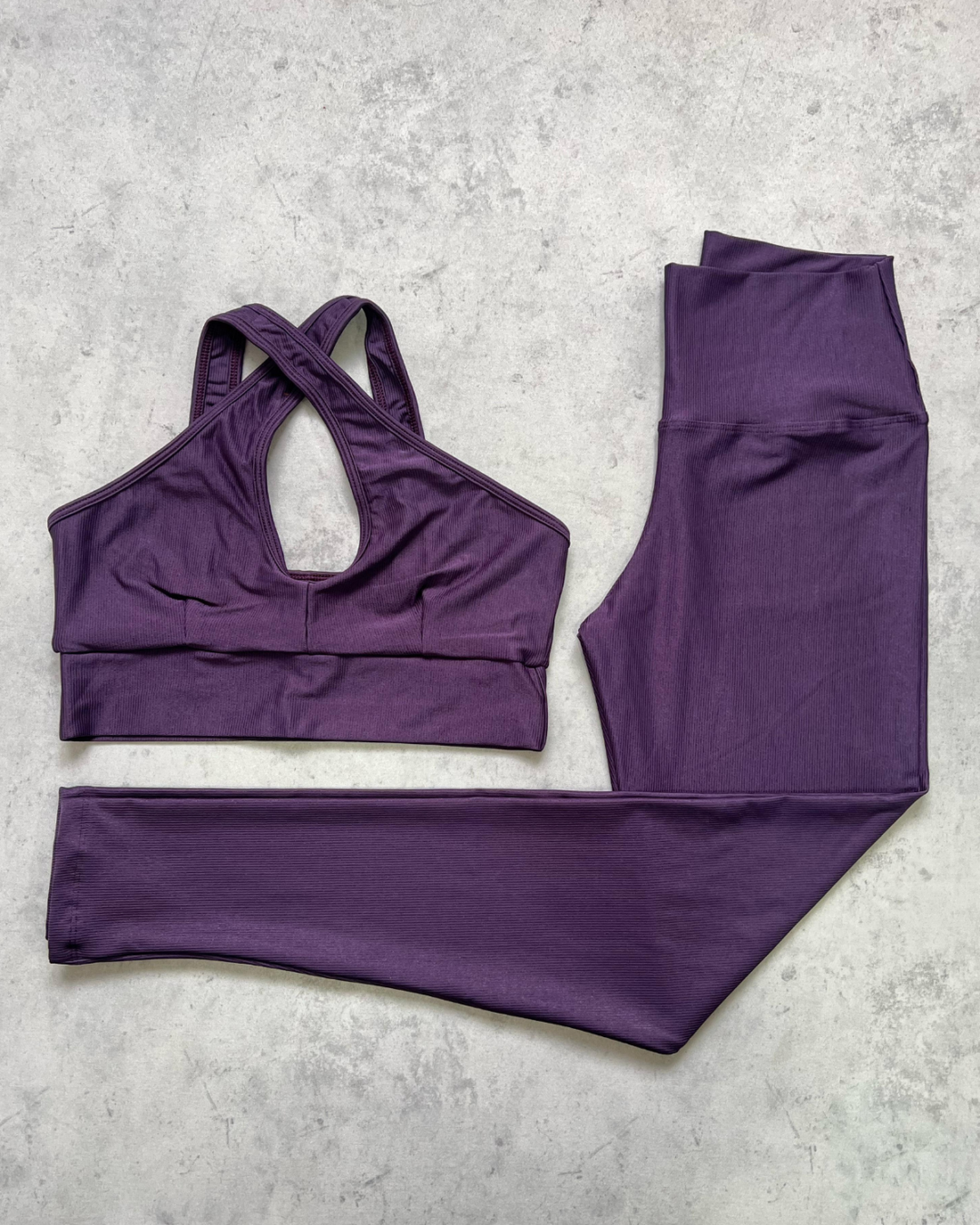 Legging Básica + Top 3 em 1- Compressão Dark Purple - M