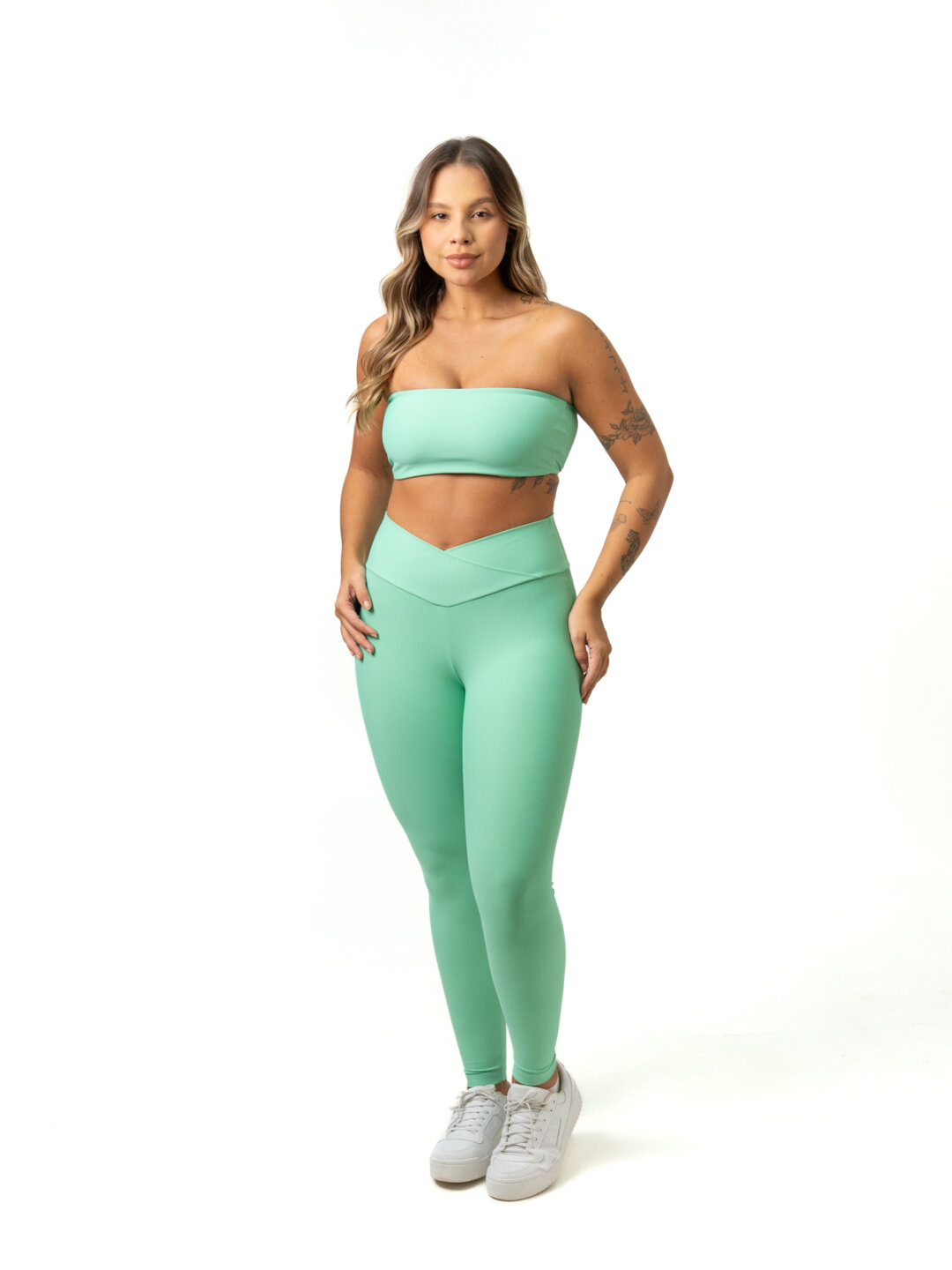 Legging Cós Cruzado + Top Tais - Light Verde Erva Doce