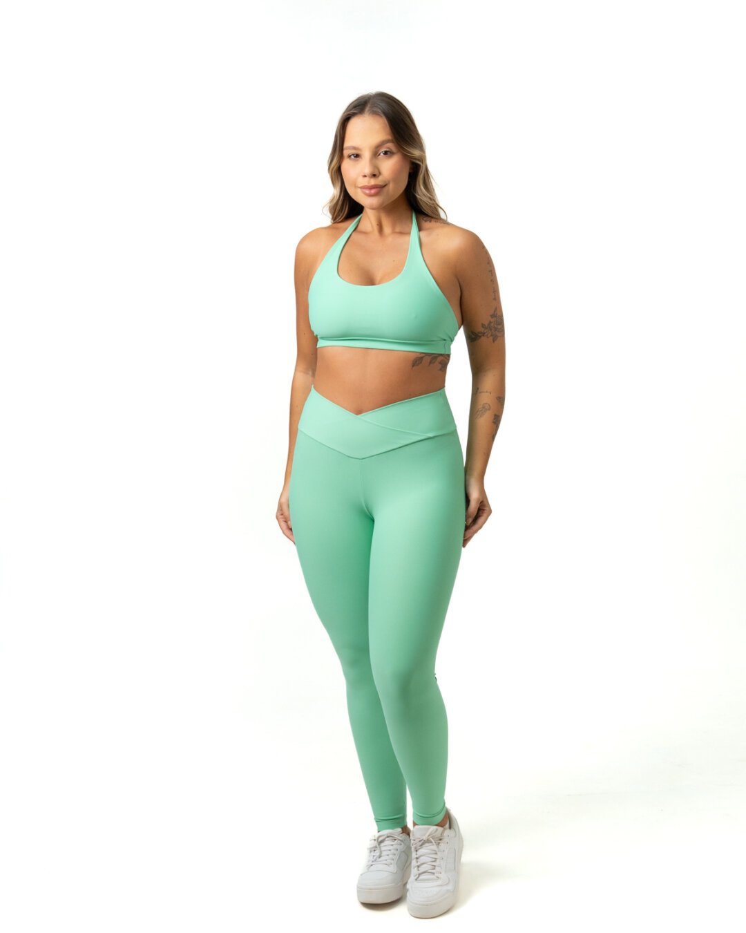 Legging Cós Cruzado + Top Duda - Light Erva Doce
