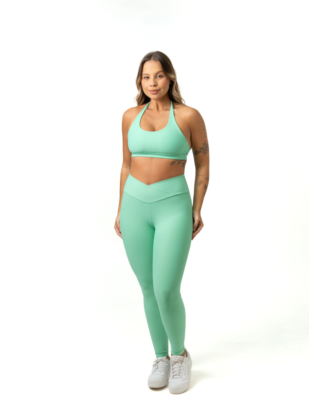 Legging Cós Cruzado + Top Duda - Light Erva Doce