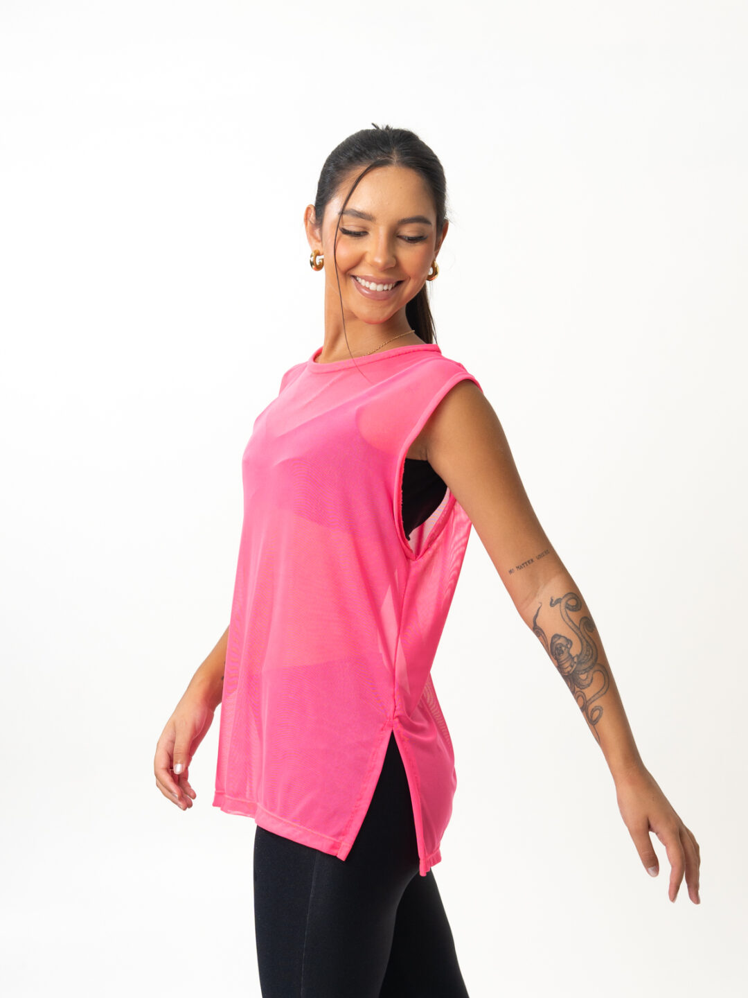 Regata Basic de Tule - Pink Flúor - Image 3