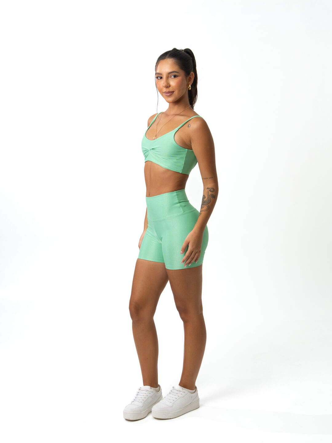 Short Básico + Top Lívia - Compressão Verde Erva Doce - Image 2