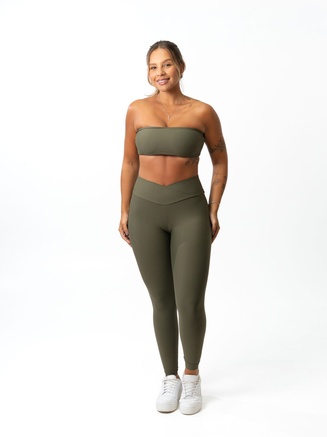 Legging Cós Cruzado + Top Tais - Light Verde Musgo