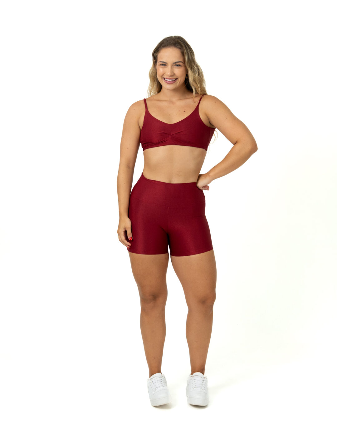 Short Básico+ Top Lívia - Compressão Cereja