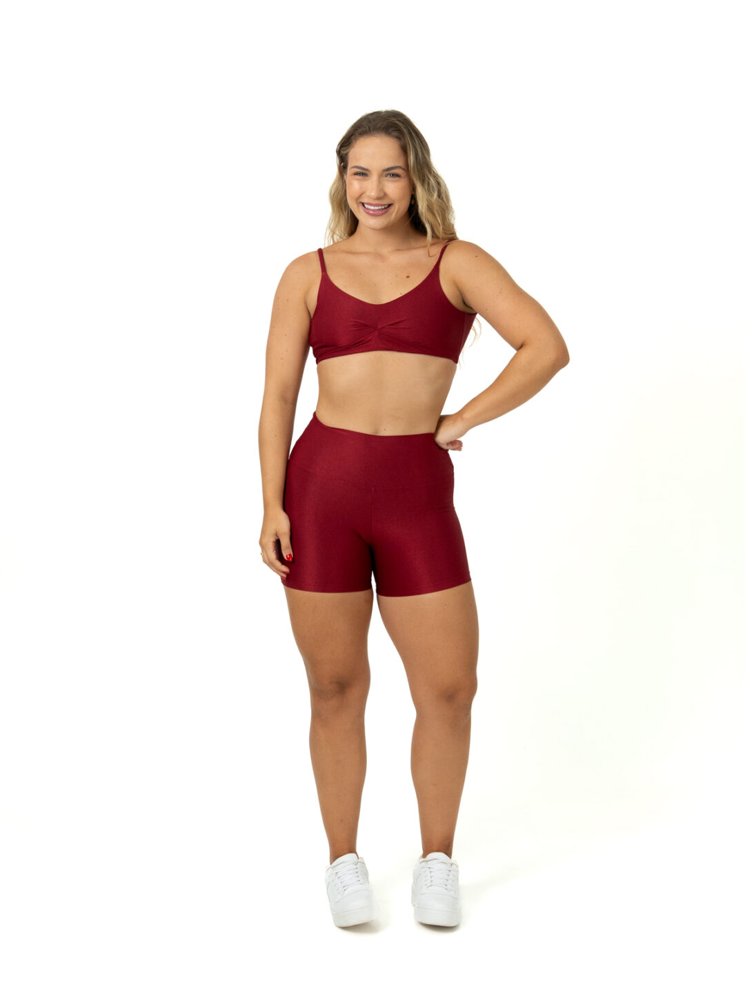 Short Básico+ Top Lívia - Compressão Cereja