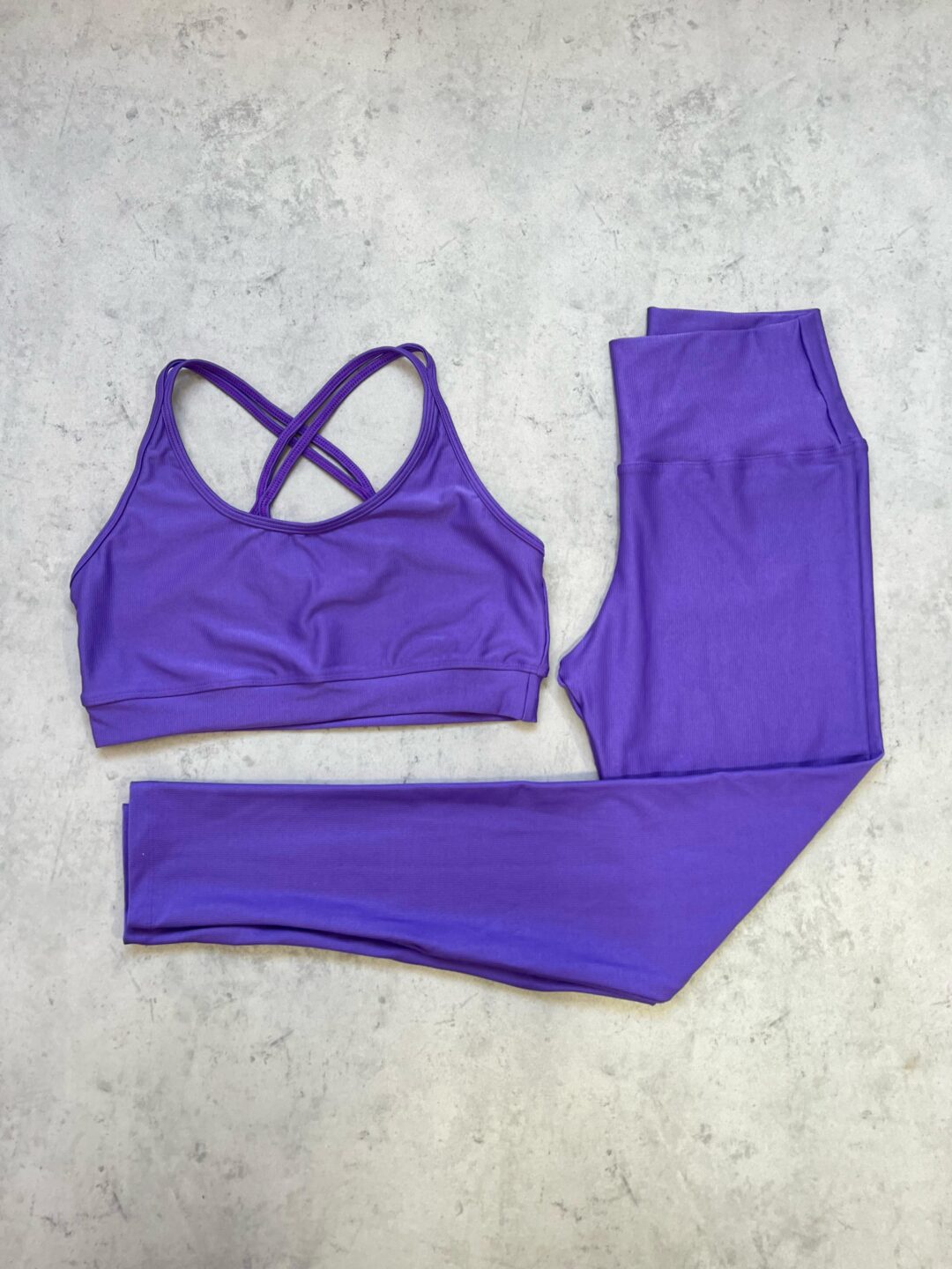 Legging Básica + Top Luna – Compressão Roxo