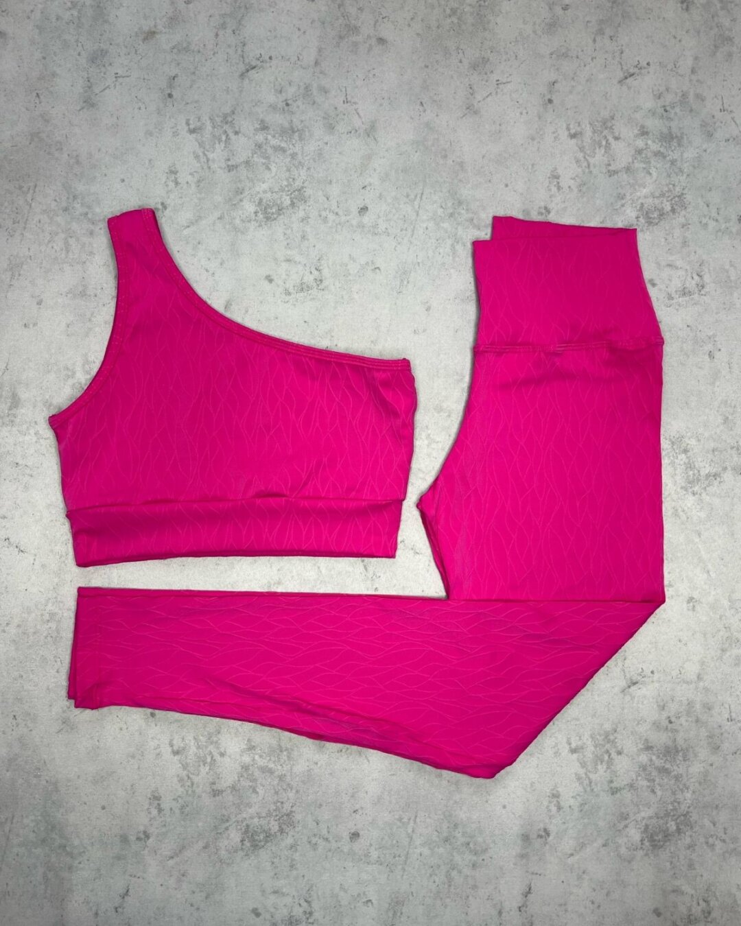 Legging Básica + Top Sophia - Textura Maré Rosa Pink
