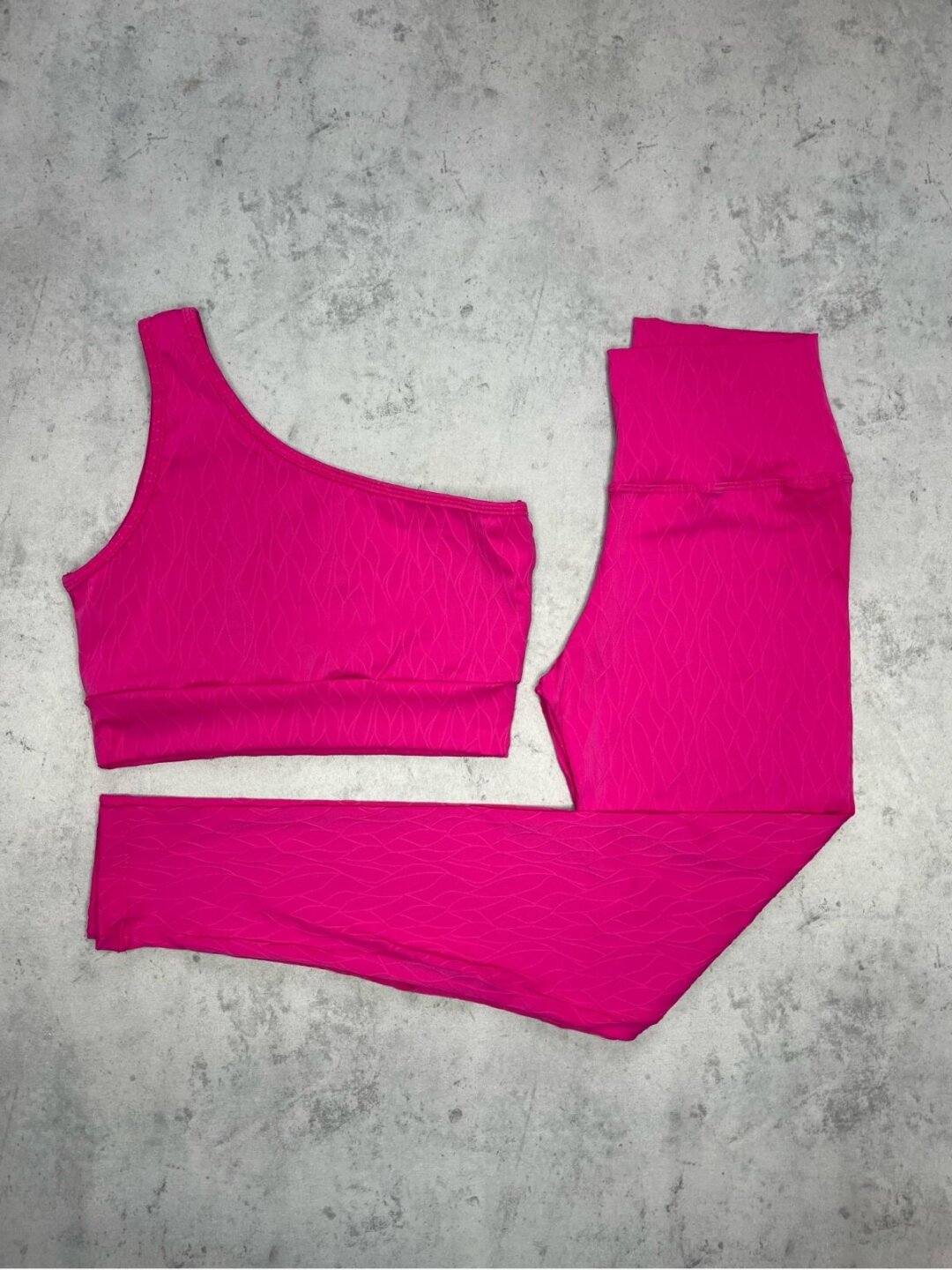 Legging Básica + Top Sophia - Textura Maré Rosa Pink