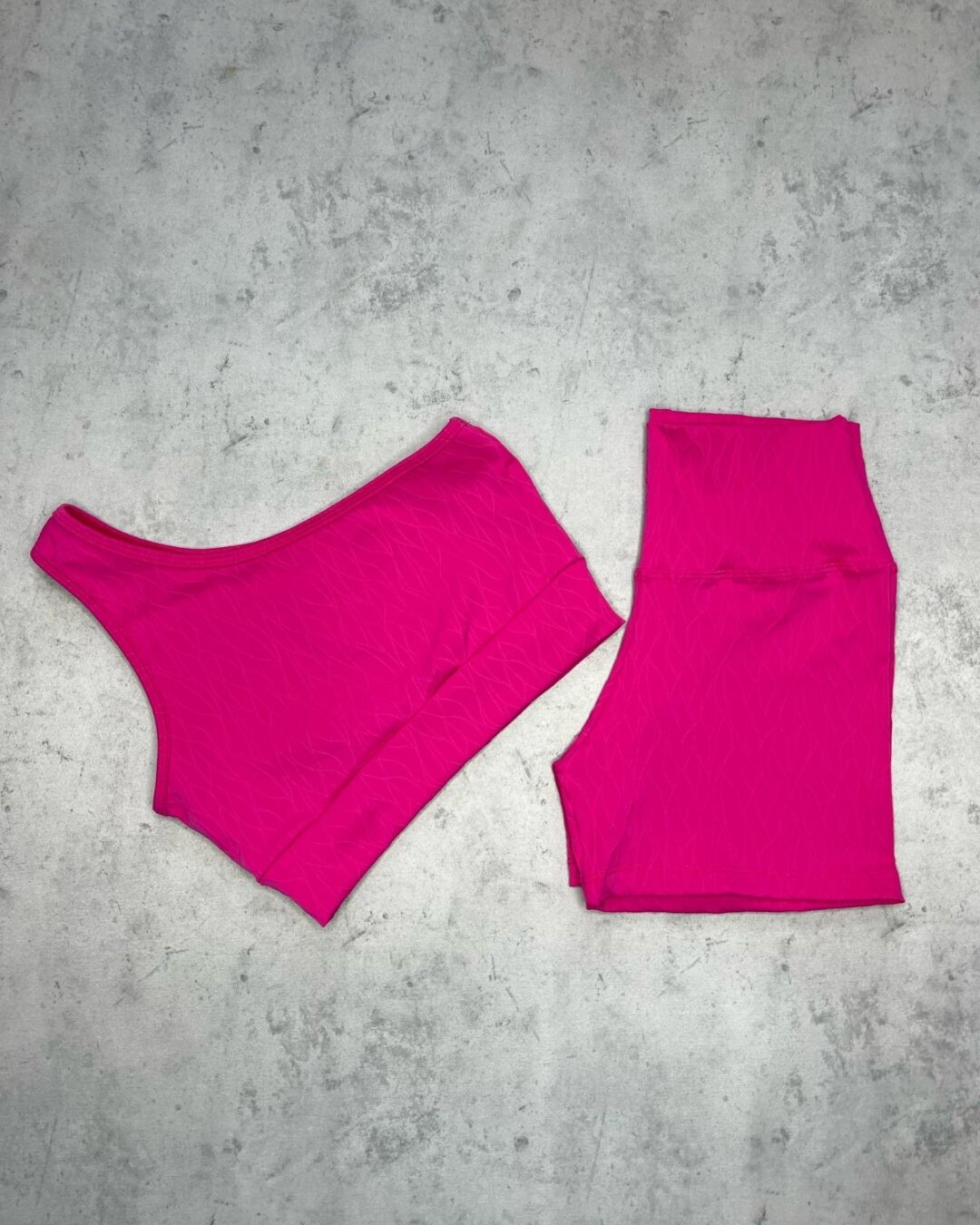Short Básico + Top Sophia - Textura Maré Rosa Pink