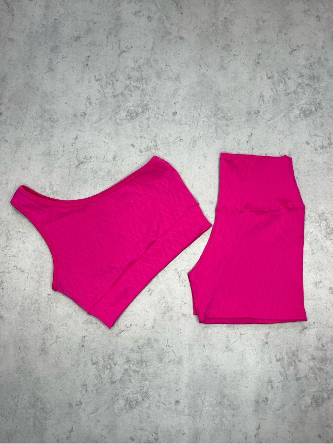 Short Básico + Top Sophia - Textura Maré Rosa Pink