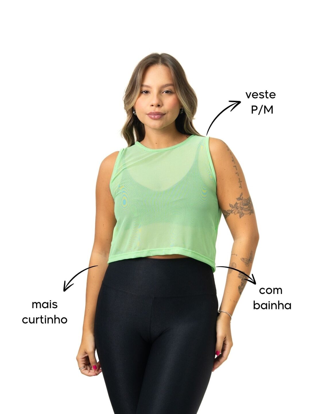 Cropped Regata de Tule - Verde Twist - Image 2