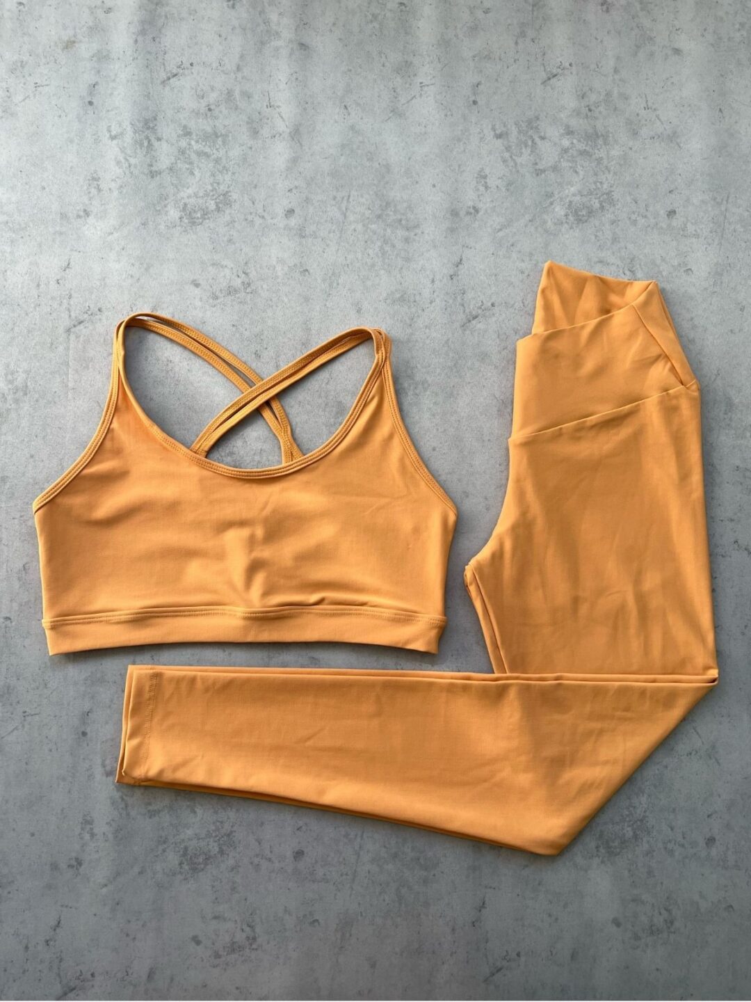 Legging Cós Cruzado + Top Luna - Light Laranja Claro