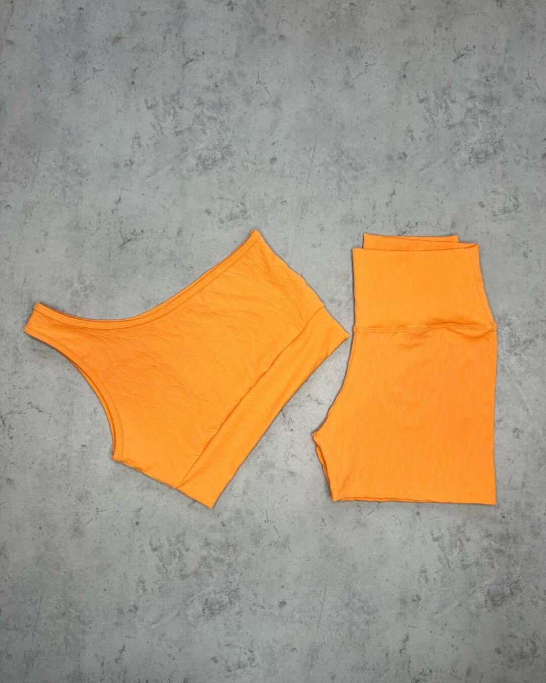 Short Básico + Top Sophia - Textura Maré Laranja