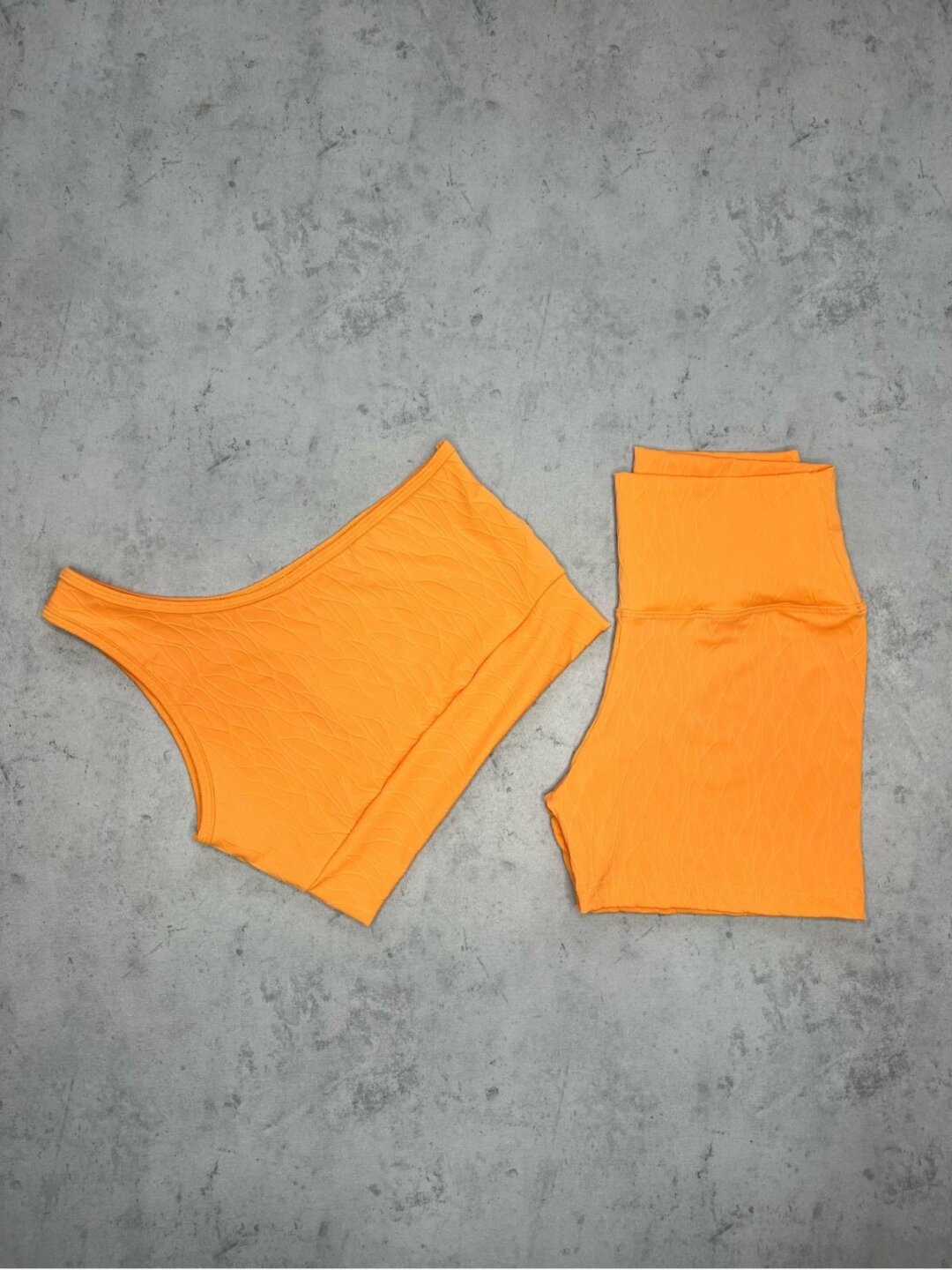 Short Básico + Top Sophia - Textura Maré Laranja