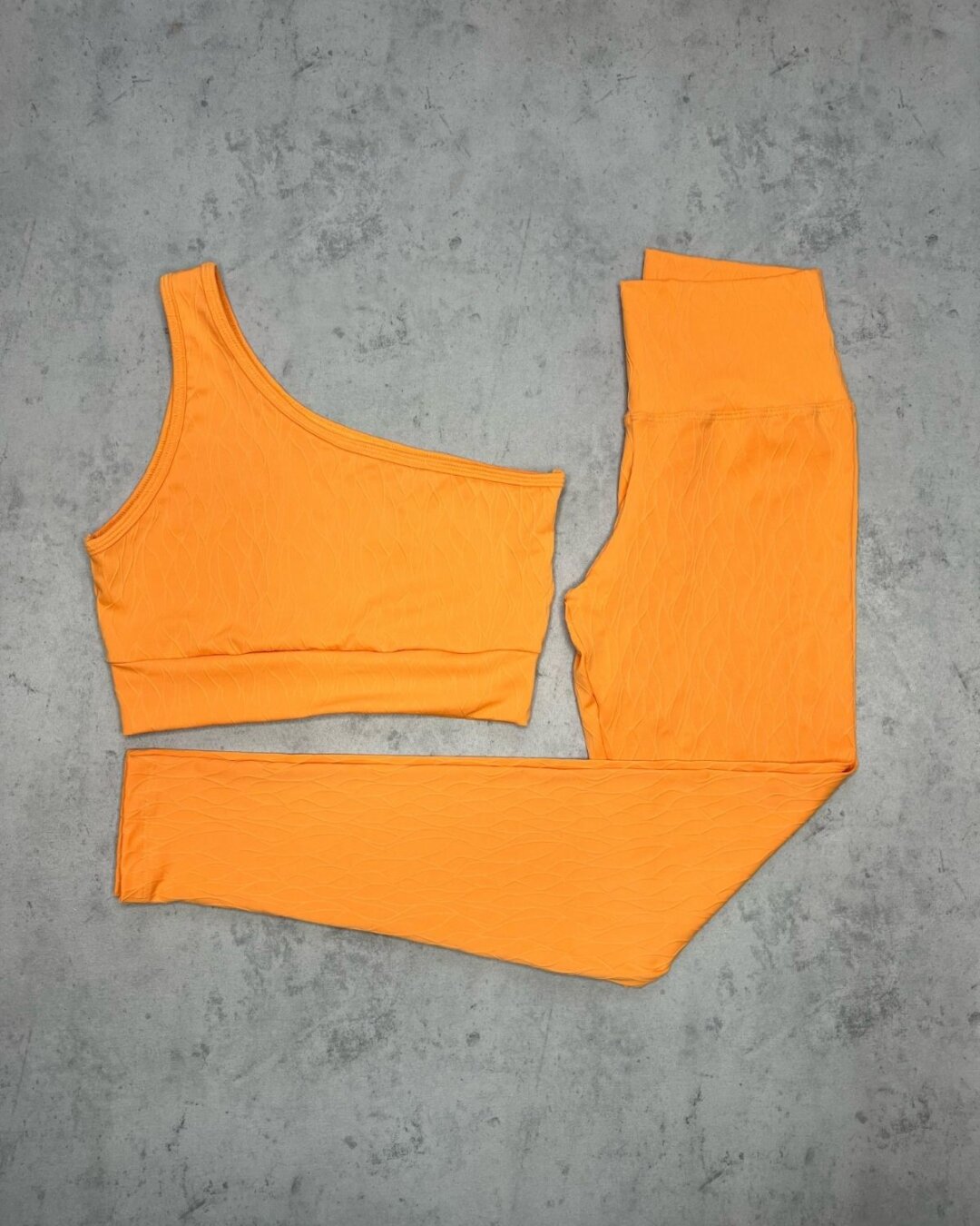 Legging Básica + Top Sophia - Textura Maré Laranja