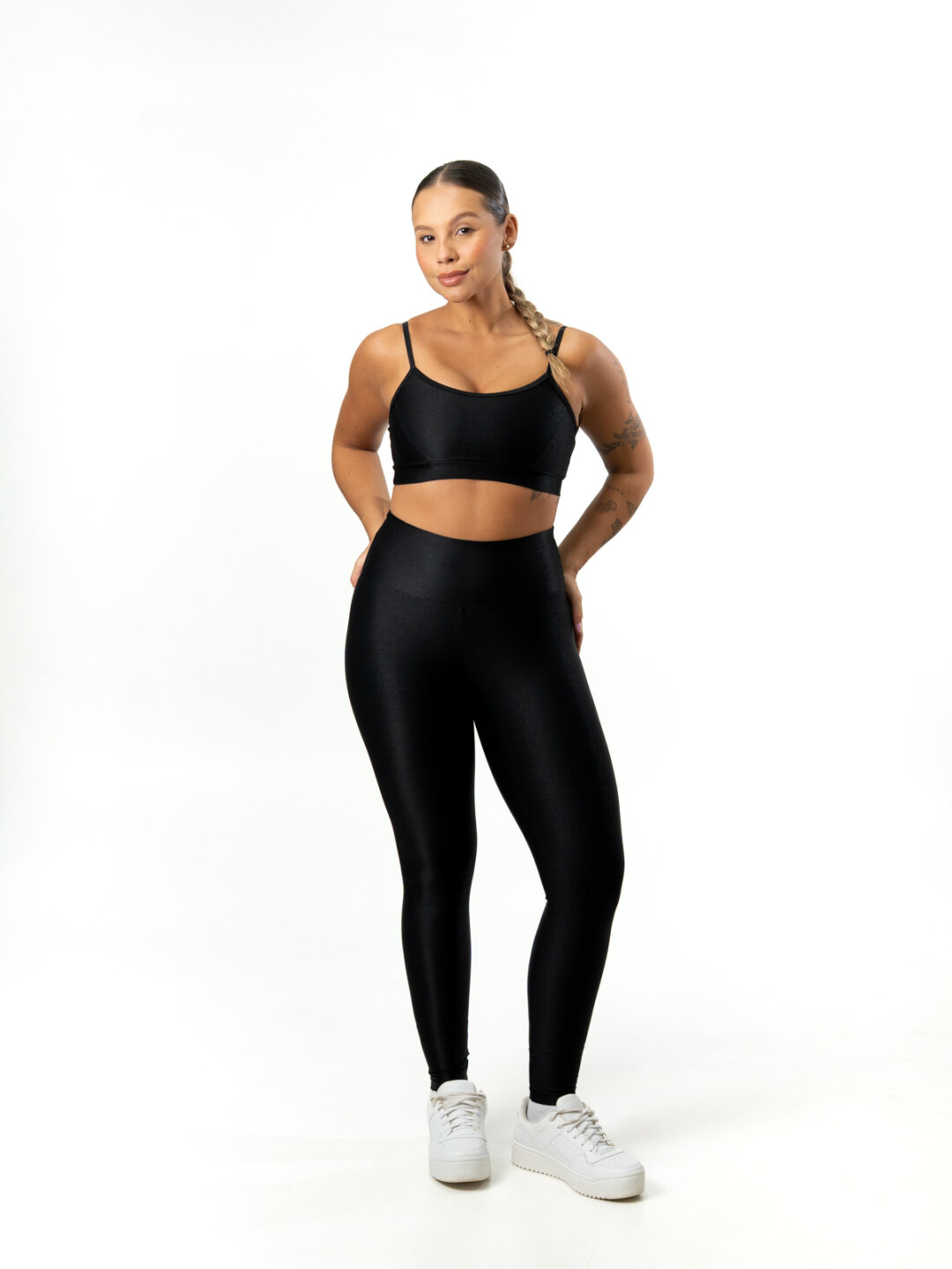 Legging Básica + Top Manu – Compressão Preto