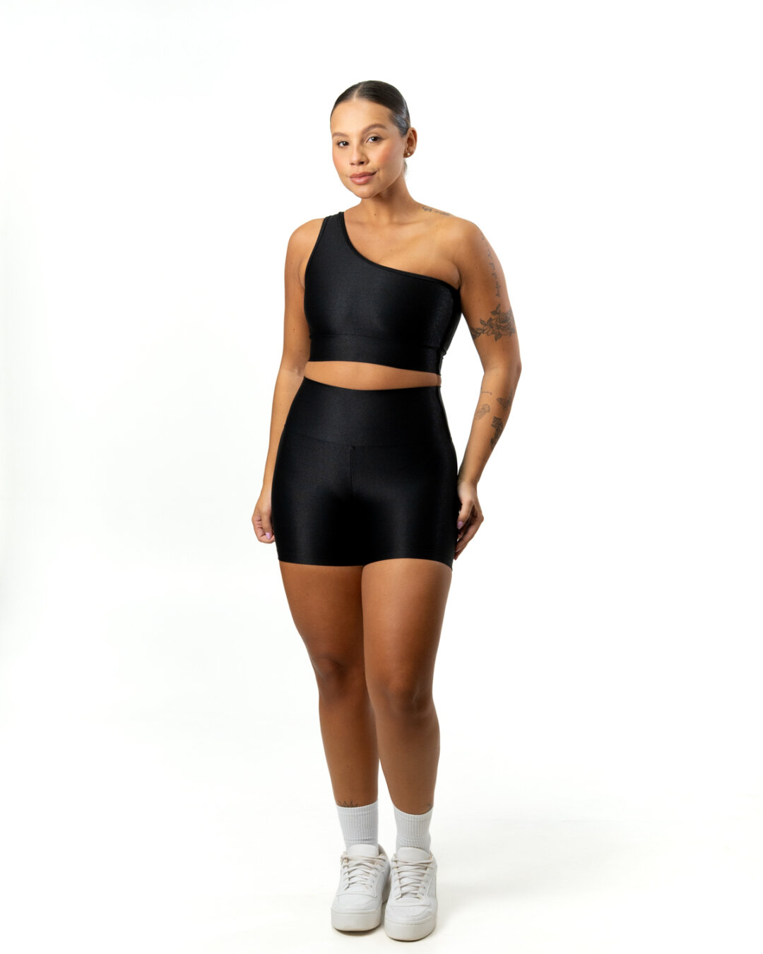 Short Básico + Top Sophia - Compressão Preto