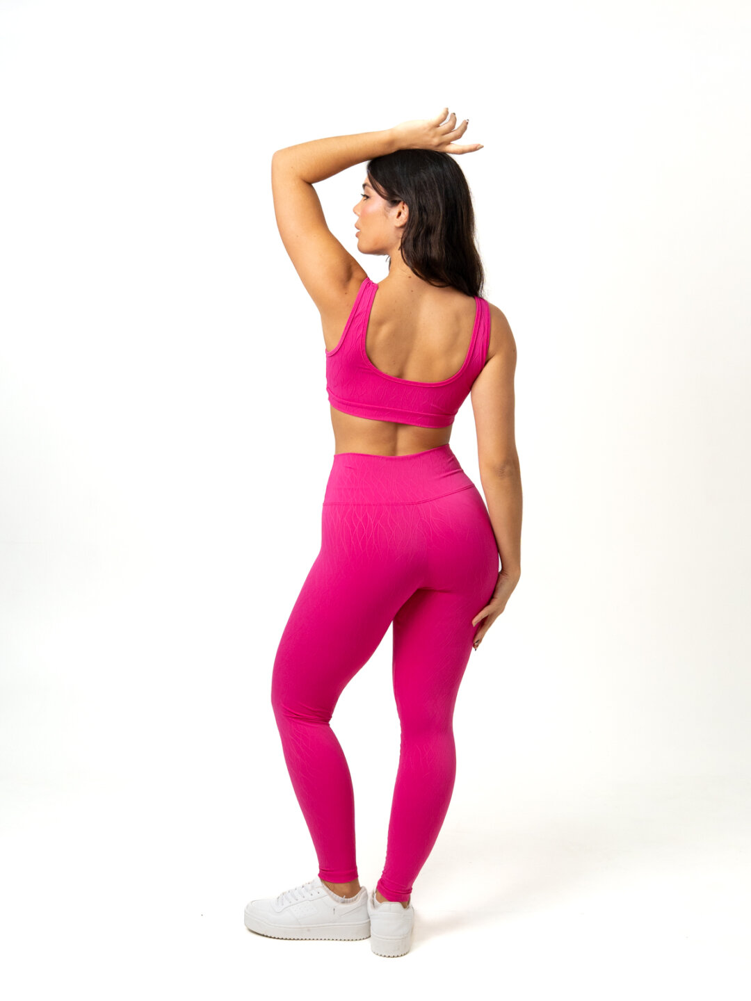 Legging Básica + Top Anna - Textura Maré Rosa Pink - Image 2