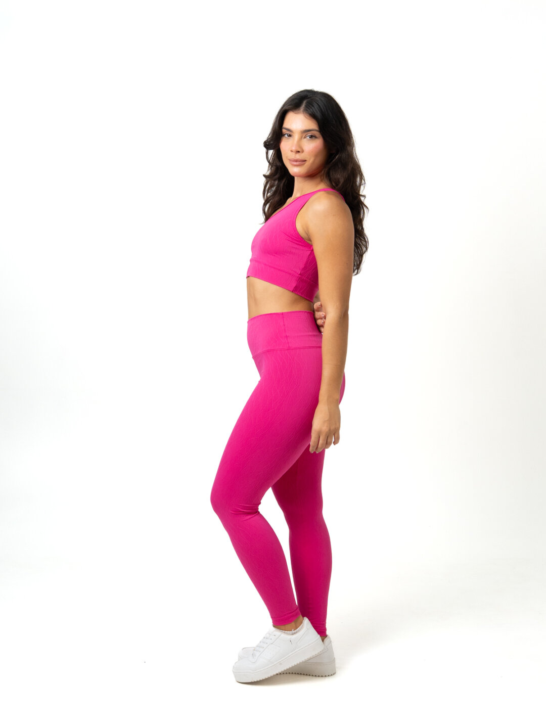 Legging Básica + Top Sophia - Textura Maré Rosa Pink - Image 3
