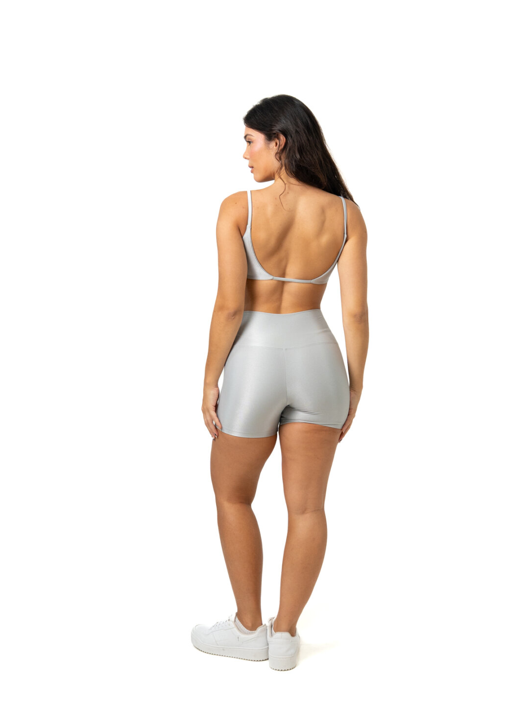 Short Básico + Top Lívia - Compressão Prata - Image 2