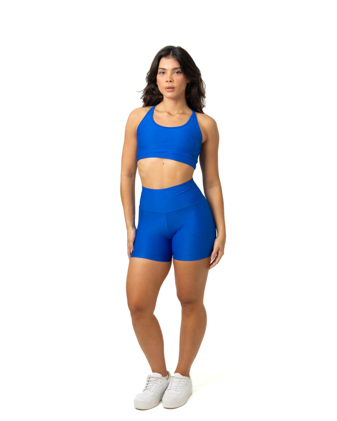 Short Básico + Top Luna – Compressão Azul Bic