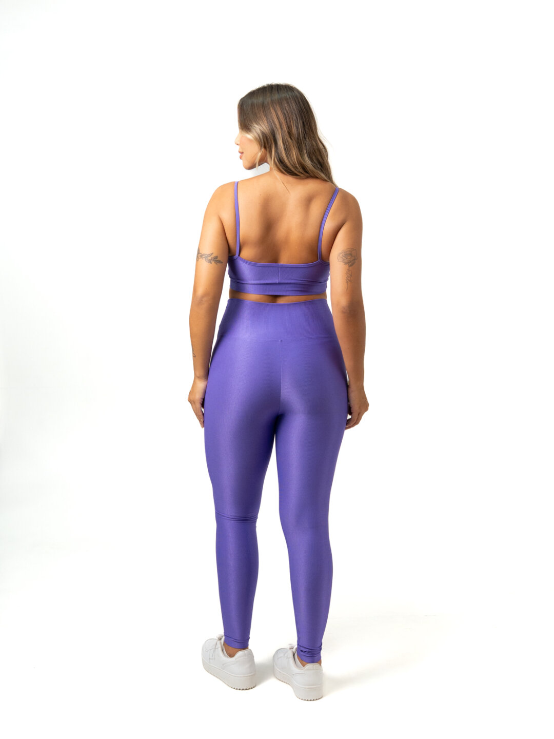 Legging Básica + Top Manu – Compressão Roxo - Image 2