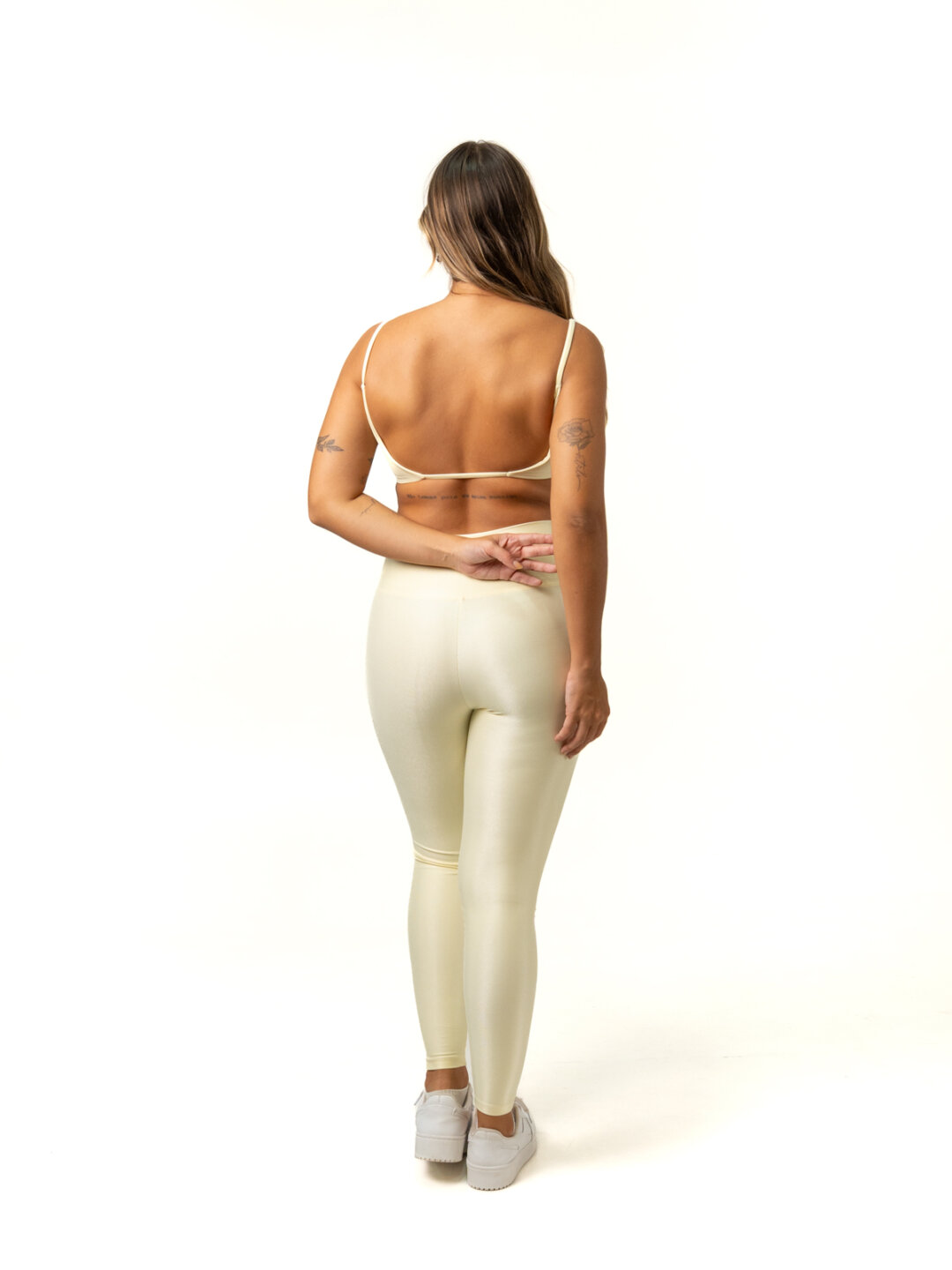 Legging Básica + Top Lívia - Compressão Amarelo Pastel - Image 2