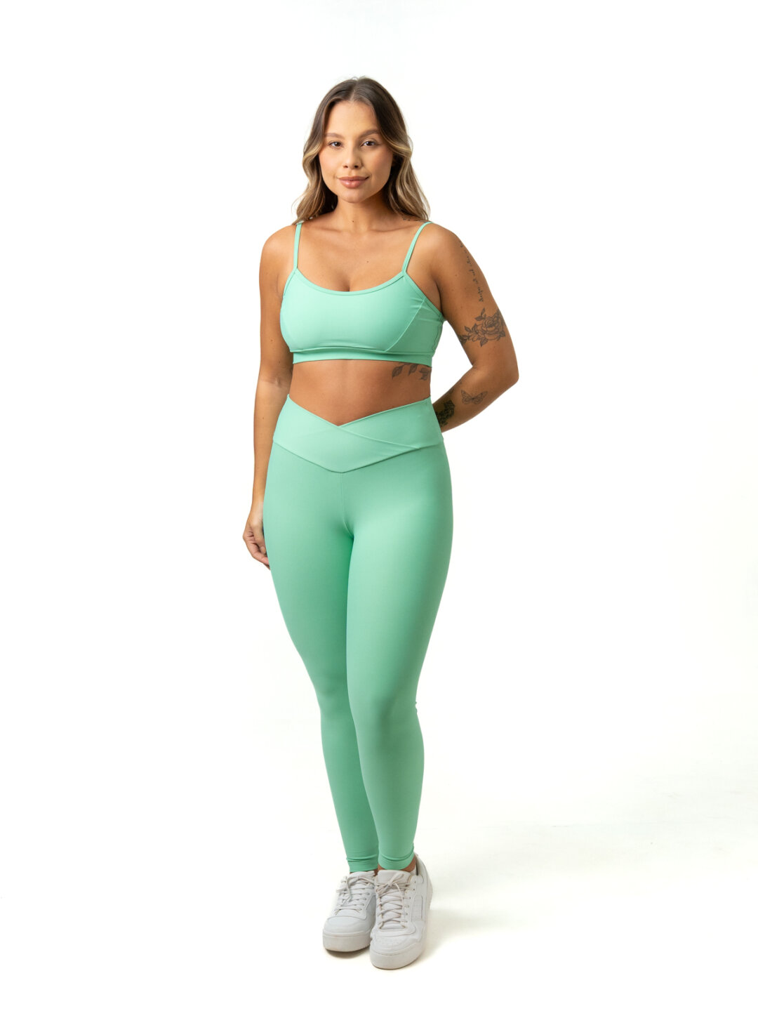 Legging Cós Cruzado + Top Manu - Light Erva Doce