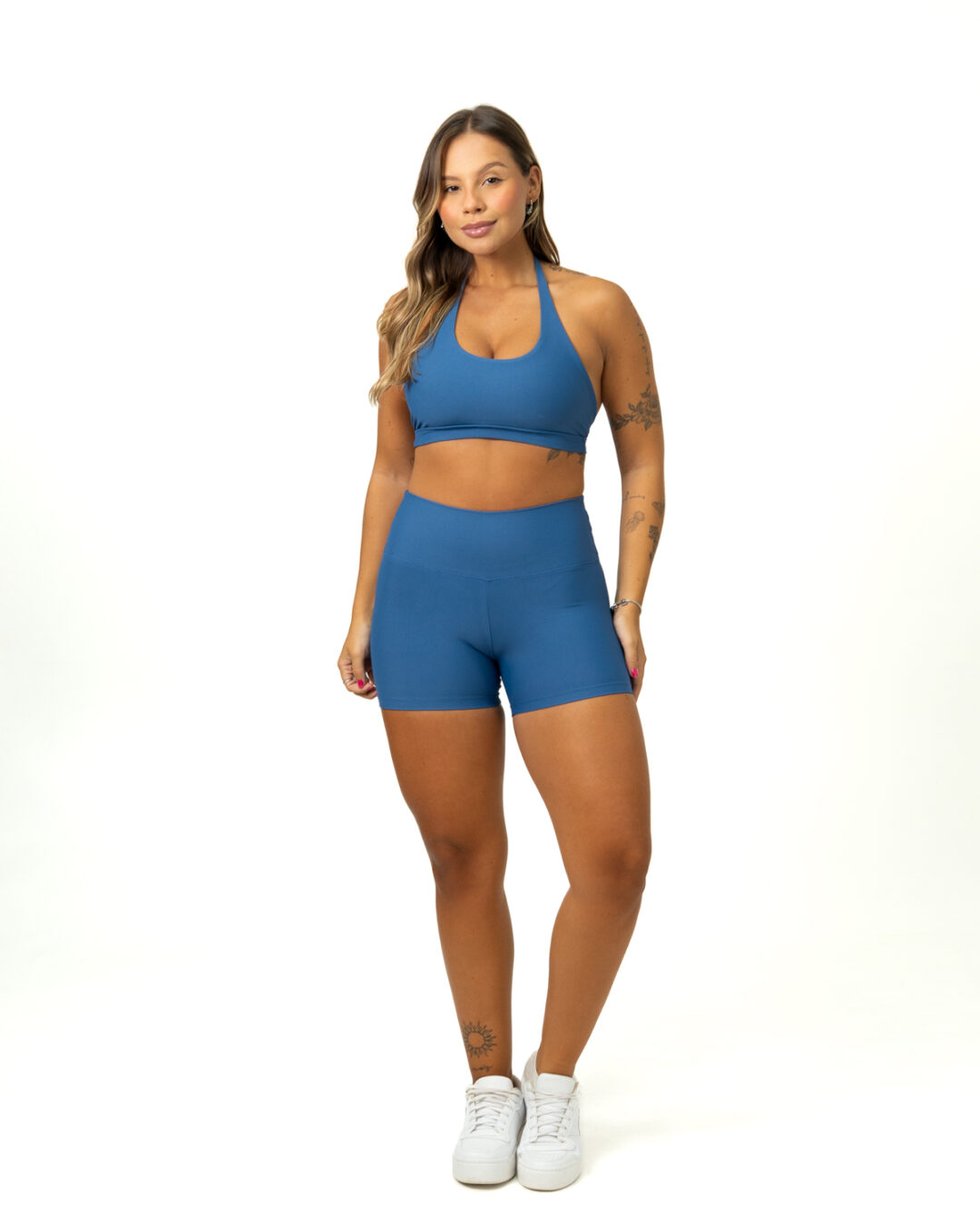 Short Básico + Top Duda - Light Azul Índigo