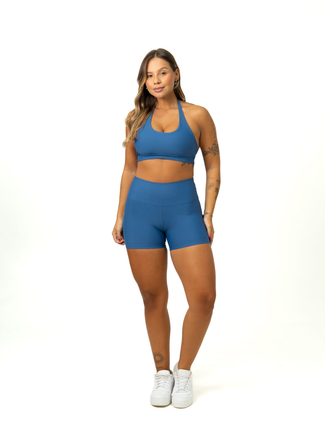 Short Básico + Top Duda - Light Azul Índigo