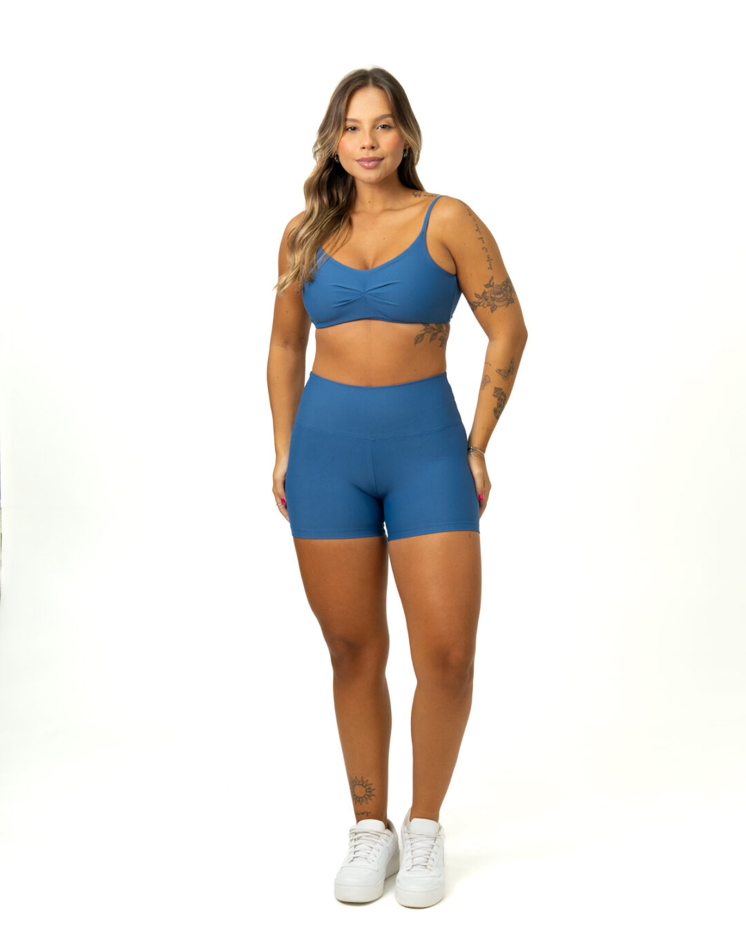 Short Básico + Top Lívia - Light Azul Índigo