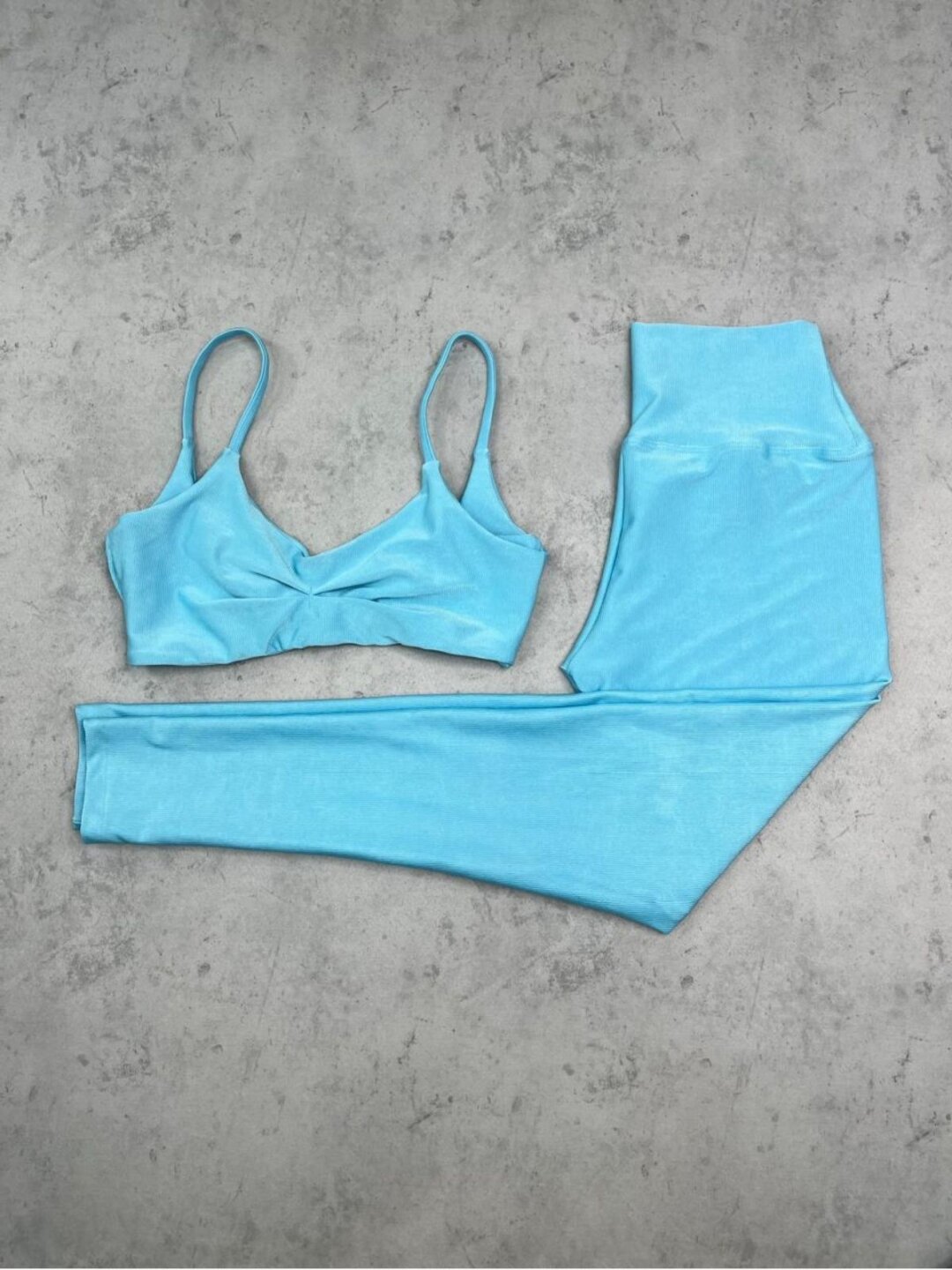 Legging Básica + Top Lívia - Compressão Azul Candy
