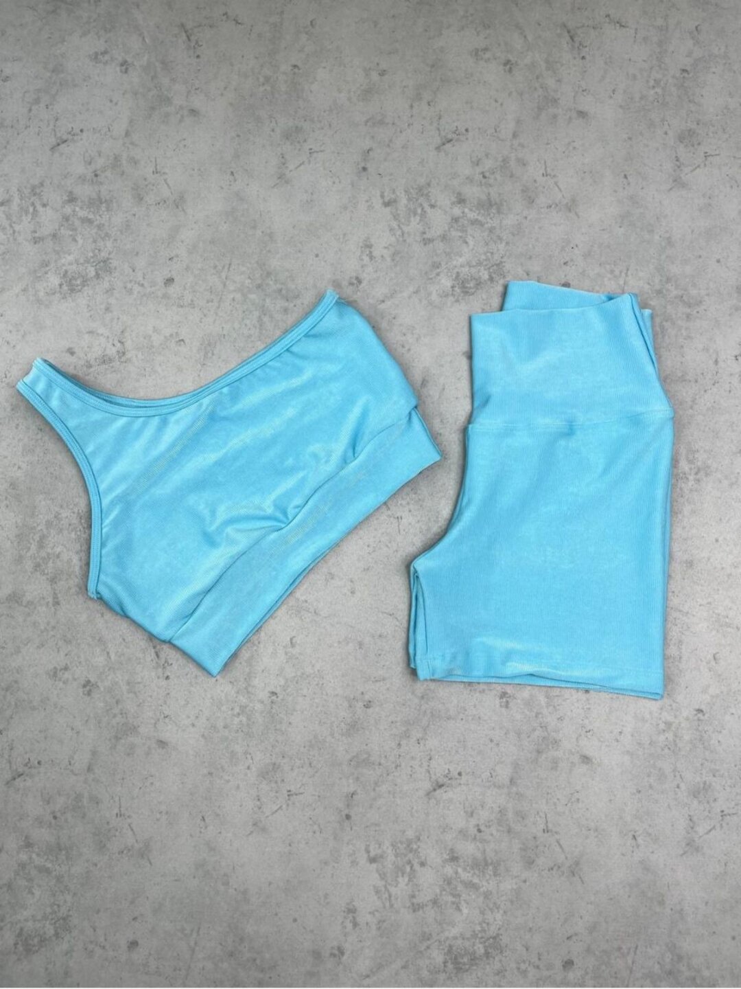 Short Básico + Top Sophia – Compressão Azul Candy
