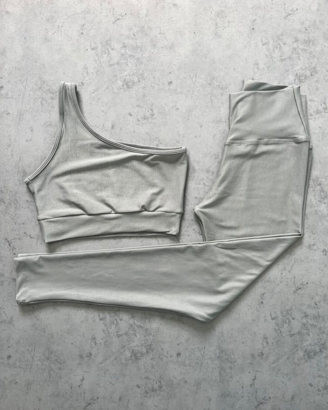 Legging Básica + Top Sophia - Compressão Prata Lunar
