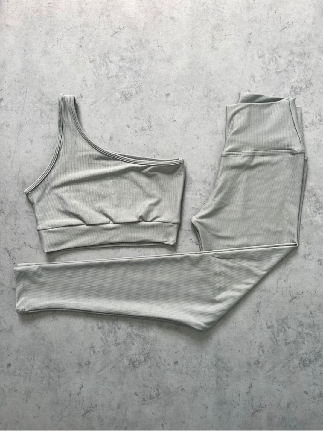 Legging Básica + Top Sophia - Compressão Prata Lunar