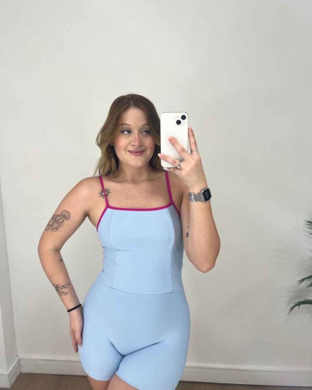 Macaquinho Athletic - Light Blue Ice/Rosa Persa