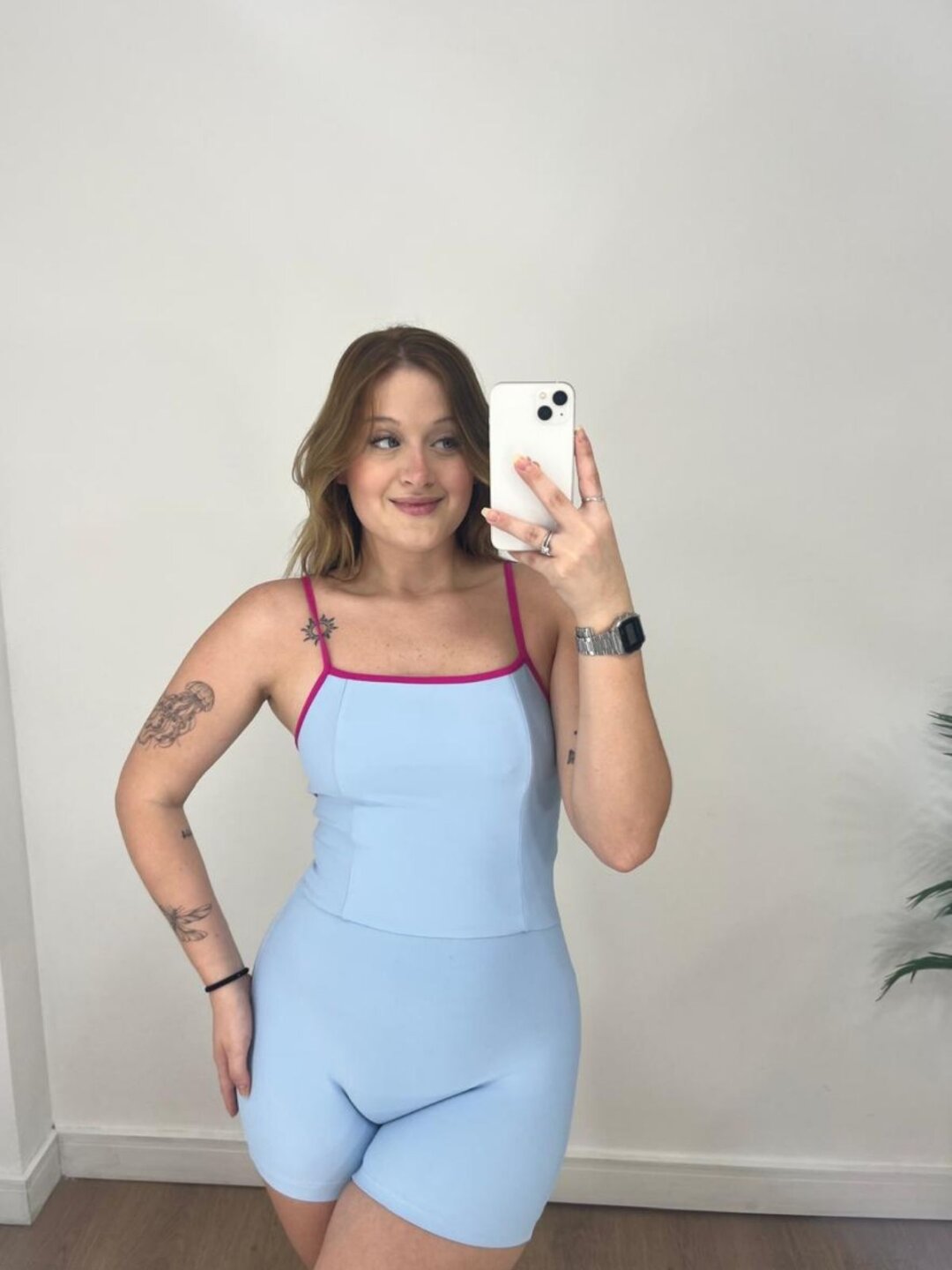 Macaquinho Athletic - Light Blue Ice/Rosa Persa