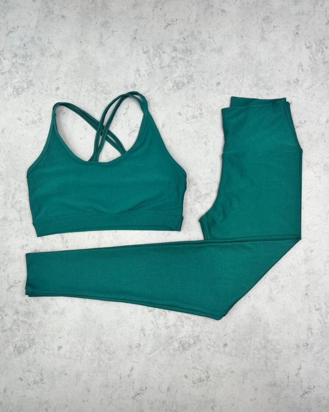 Legging Básica + Top Luna – Compressão Verde Selva