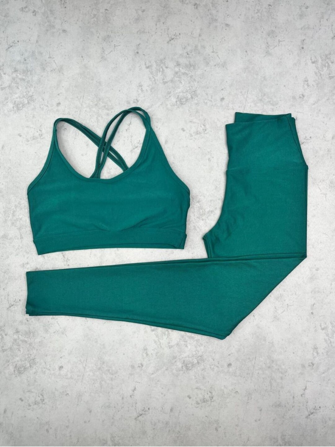 Legging Básica + Top Luna – Compressão Verde Selva