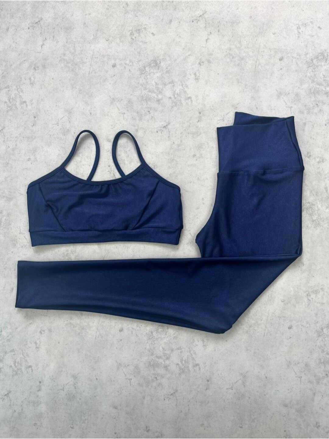 Legging Básica + Top Manu – Compressão Azul Marinho