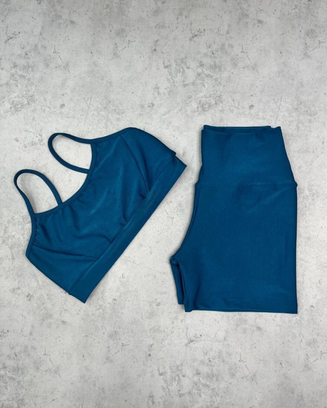 Short Básico + Top Manu – Compressão Azul Grisaceo